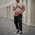 Summer New Woolen Short-sleeved T-shirt Knitwear Top For Men - Image 4