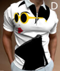 Shirts For Men Face Art Print Short Sleeve Tshirts Streetwear Mens - Image 6