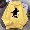 Killer Black Cat Killer Black Cat Surprised Hoodies Male - Image 3