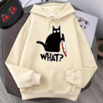 Killer Black Cat Killer Black Cat Surprised Hoodies Male