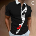 Shirts For Men Face Art Print Short Sleeve Tshirts Streetwear Mens - Image 3