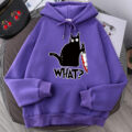 Killer Black Cat Killer Black Cat Surprised Hoodies Male - Image 8
