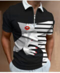 Shirts For Men Face Art Print Short Sleeve Tshirts Streetwear Mens - Image 8