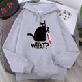 Killer Black Cat Killer Black Cat Surprised Hoodies Male - Image 10